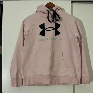 Under armour sweatshirt, baby pink color.